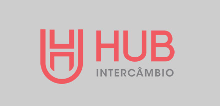 Imagem do site do Hub Intercâmbio - Desenvolvimento do site e Mídias Sociais 